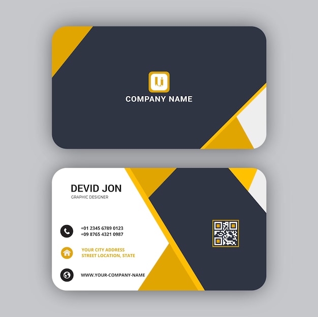 Conception professionnelle de cartes de visite de luxe