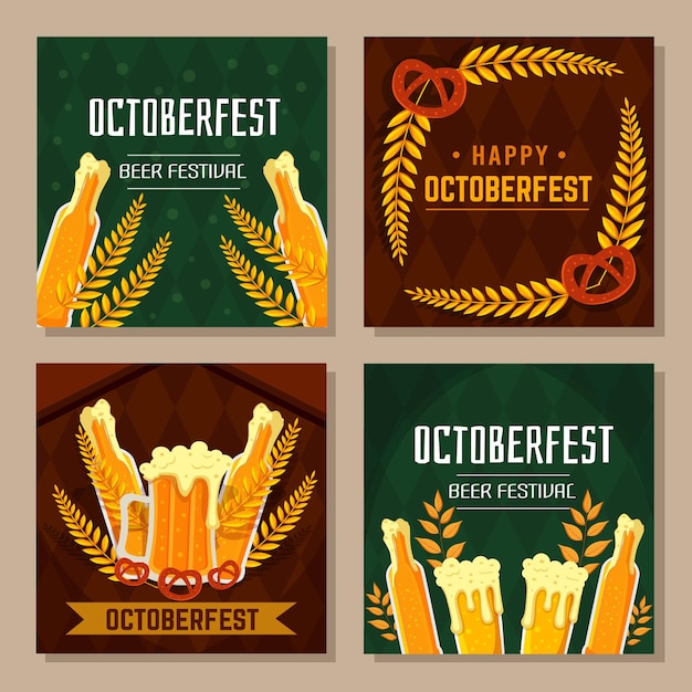 Conception De Publication Sur Les Réseaux Sociaux D'octoberfest