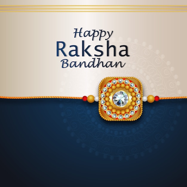 Conception De Rakhi Pour Happy Raksha Bandhan Avec Fond Créatif