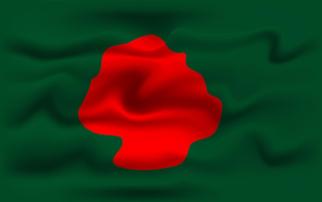 Conception réaliste du drapeau du Bangladesh