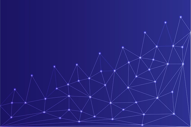 Conception de réseau poly faible Nodes de connexion 3D stylisés et structures Web pour les applications d'interface utilisateur technologique et les visuels numériques