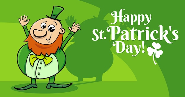 Conception De Saint Patrick Day Avec Lutin De Dessin Animé Avec De L'or