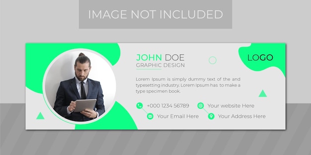Conception De Signature D'e-mail Ou Modèle De Couverture Facebook D'entreprise