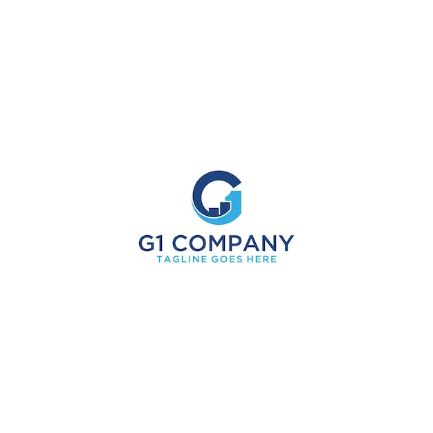 Conception de signe de logo initial G1