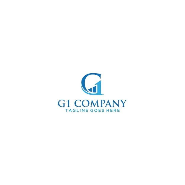 Conception de signe de logo initial G1