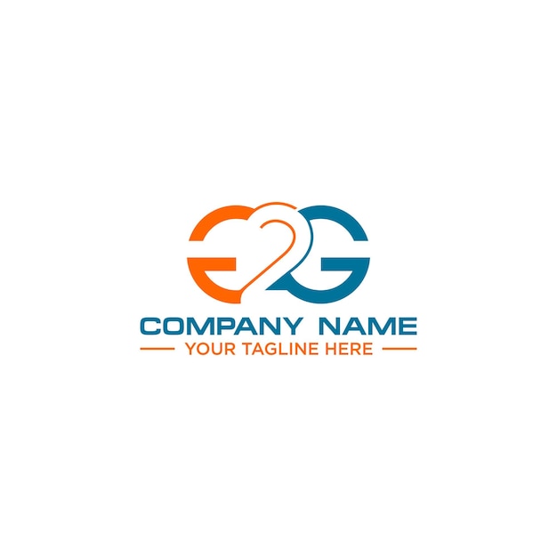 Conception de signe de logo initial G2G