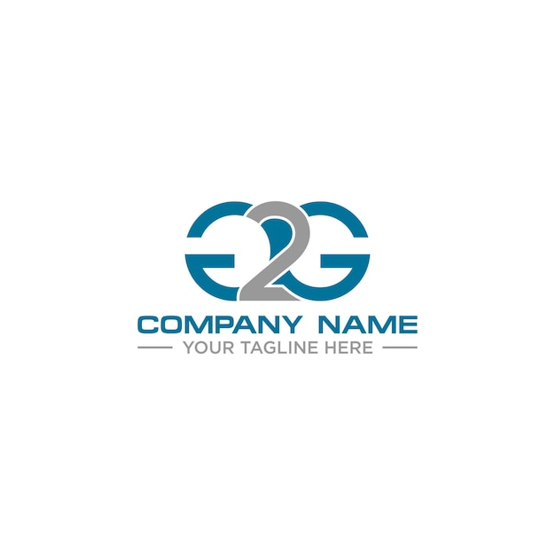 Conception de signe de logo initial G2G
