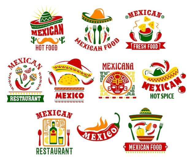 Conception De Signe De Restaurant De Restauration Rapide De Cuisine Mexicaine