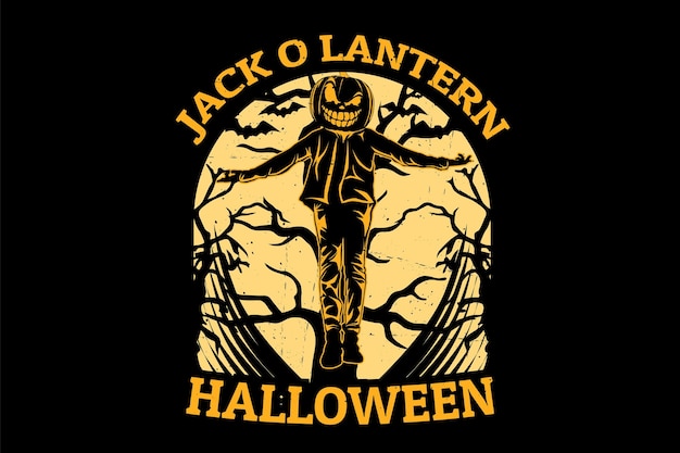 Conception De Silhouette Halloween Jack O Lantern
