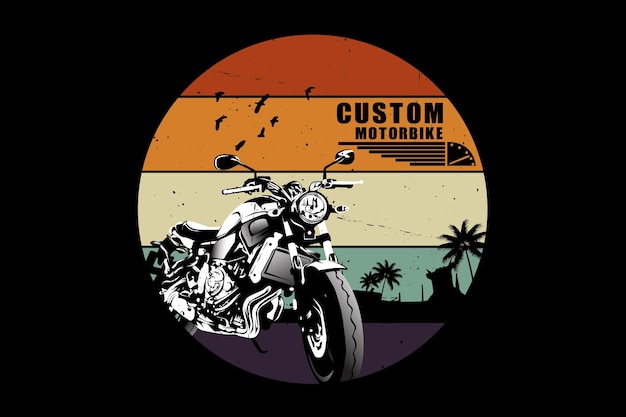 Conception de silhouette de moto personnalisée