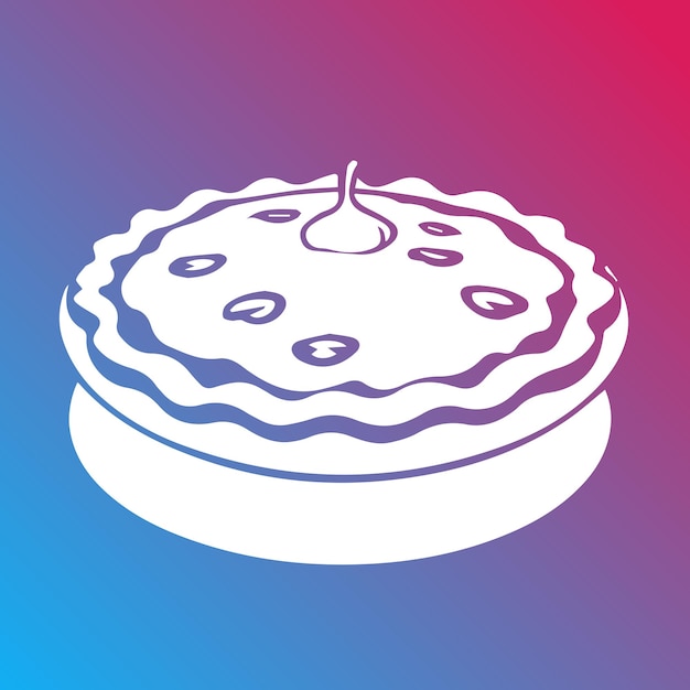 conception de silhouette de tarte vectorielle gratuite peut être utilisée pour Pâques