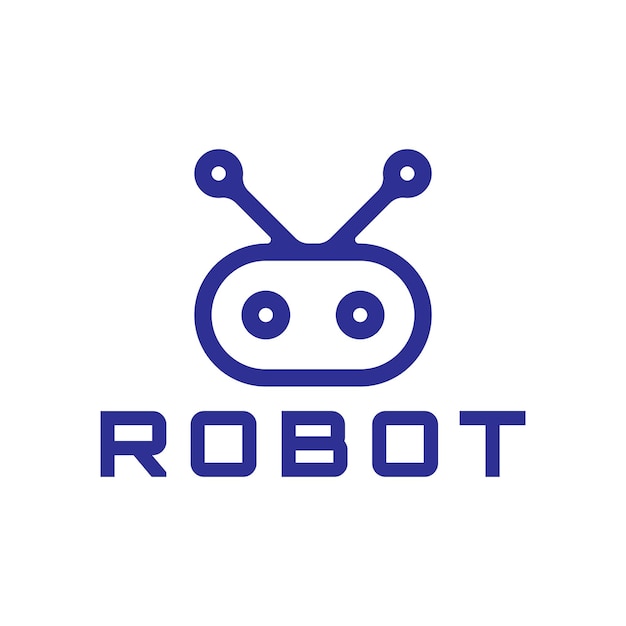 conception simple du logo du robot