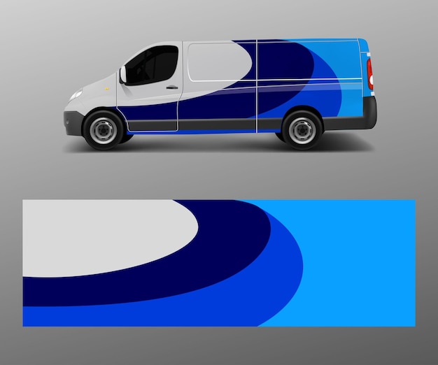 Vecteur conception simple et moderne pour vecteur de modèle d'enveloppe de vinyle graphique van