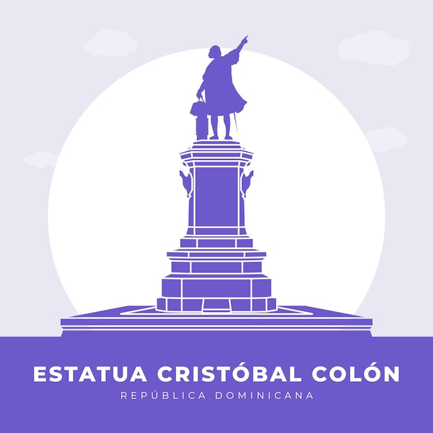 Conception simple de la statue de Christophe Colomb de la dominicaine