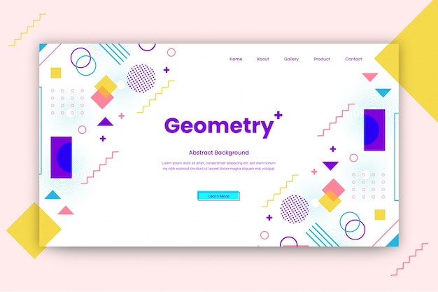 Conception De Site Web Abstrait Géométrique Ou Modèle De Page De Destination