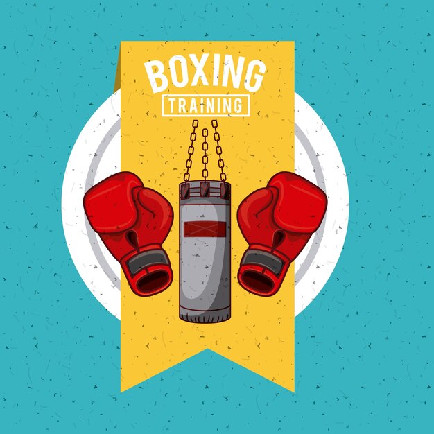 Vecteur conception de sport de boxe