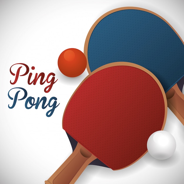 Vecteur conception de sport de ping-pong