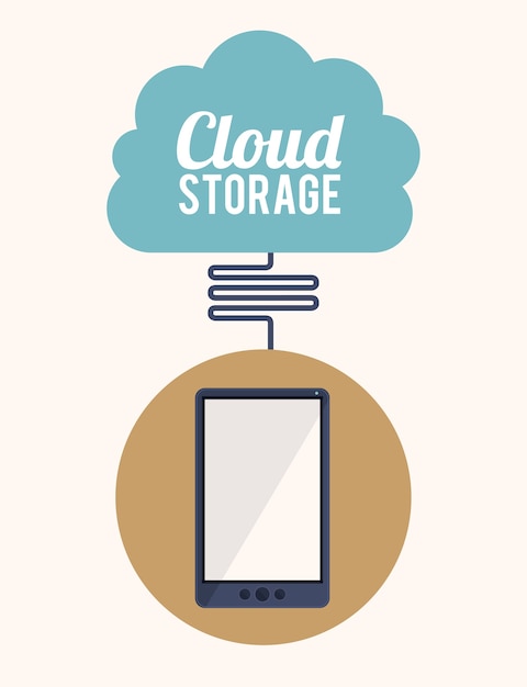 Vecteur conception de stockage en nuage