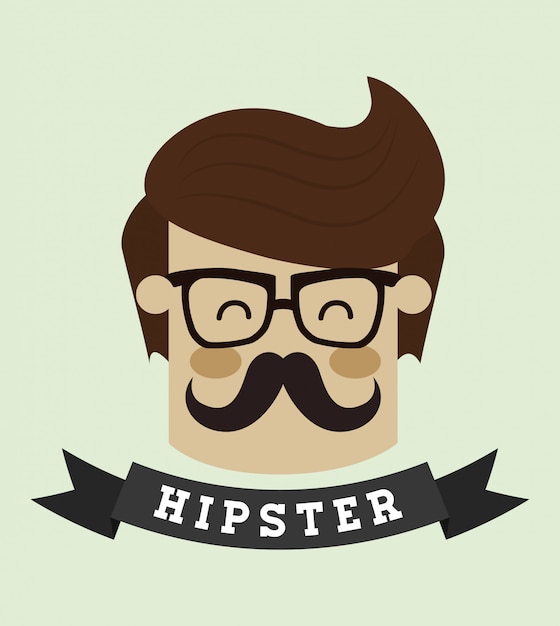 Vecteur conception de style hipster