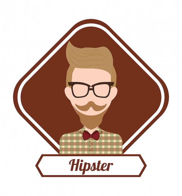 Vecteur conception de style hipster