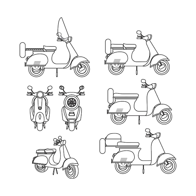 Vecteur conception de style scooter