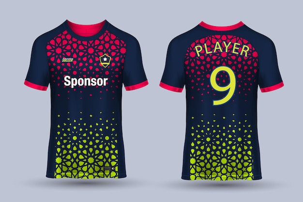 Vecteur conception de sublimation de maillot de sport