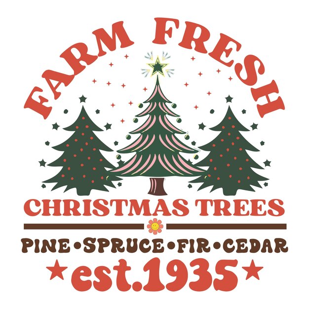 Conception SVG de Noël frais de la ferme