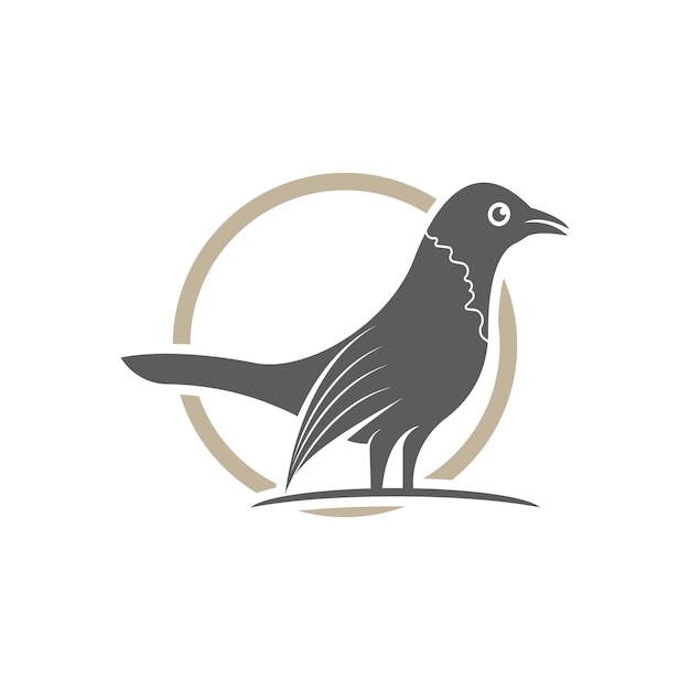 Vecteur conception et symbole élégants d'icône de logo d'oiseau