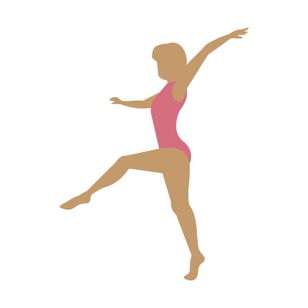 Conception de symbole d'illustration d'icône de sport de gymnastique