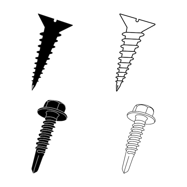 Conception de symbole d'illustration vectorielle d'icône de boulon