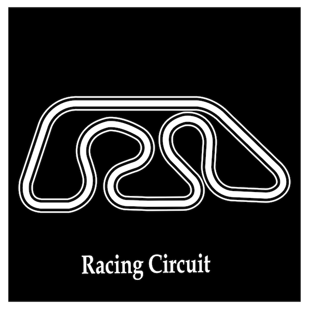 Vecteur conception de symbole d'illustration vectorielle d'icône de circuit de course