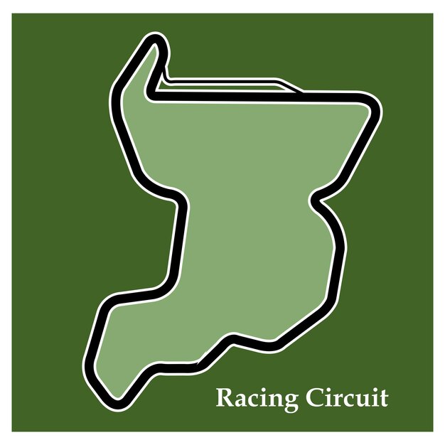 Vecteur conception de symbole d'illustration vectorielle d'icône de circuit de course