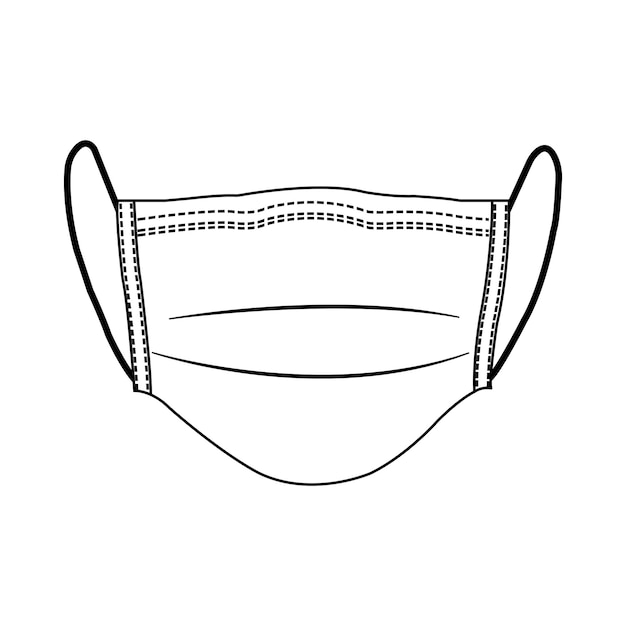 Conception de symbole d'illustration vectorielle d'icône de masque