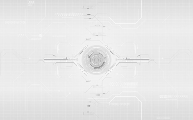 Conception De Système De Réseau De Communication Numérique De Technologie Gris Et Blanc