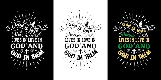 Vecteur conception de t-shirt d'amour de dieu