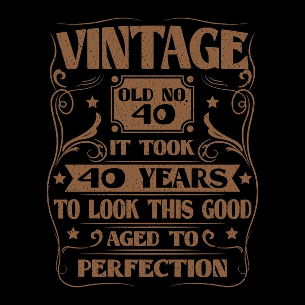 Conception de t-shirt d'anniversaire vintage avec des éléments d'anniversaire ou conception de typographie d'anniversaire l dessinée à la main