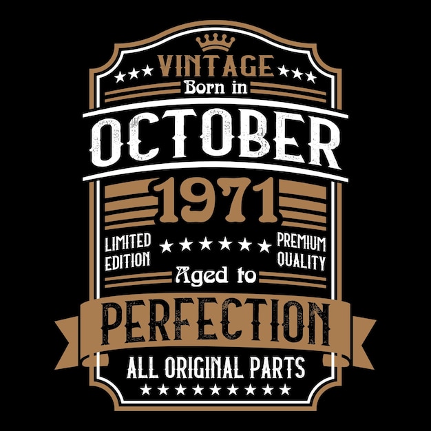 Conception De T-shirt D'anniversaire Vintage Avec Des éléments D'anniversaire Ou Conception De Typographie D'anniversaire L Dessinée à La Main