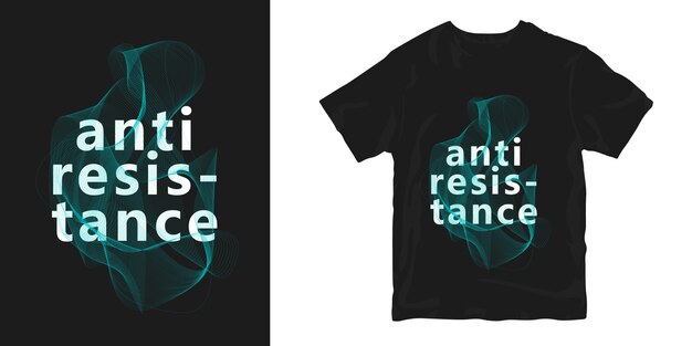Vecteur conception de t-shirt anti-résistance