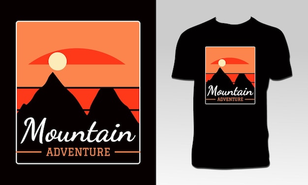 Conception De T-shirt D'aventure En Montagne