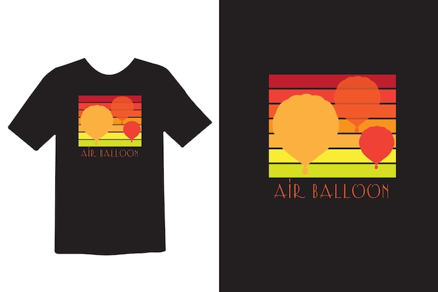 Conception De T-shirt De Ballon à Air Rétro Vintage