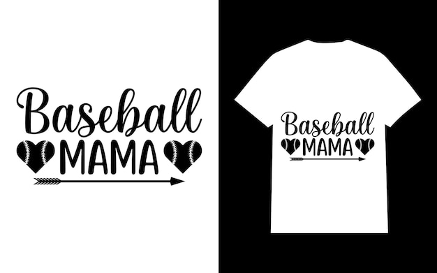 Conception De T-shirt Baseball Mama Baseball Svg