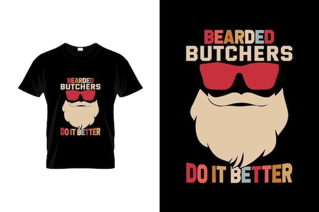 Vecteur conception de t-shirt de boucher