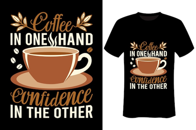 Vecteur conception de t-shirt café