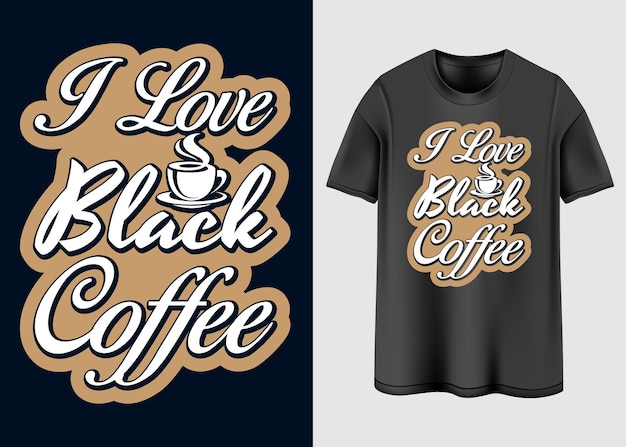 Vecteur conception de t-shirt café