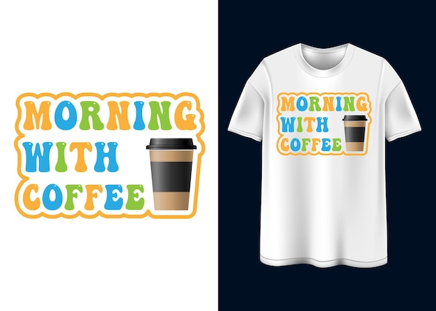 Vecteur conception de t-shirt café