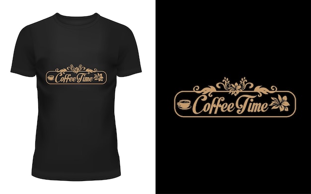 Vecteur conception de t-shirt café