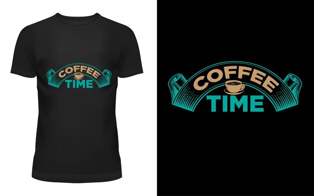 Vecteur conception de t-shirt café