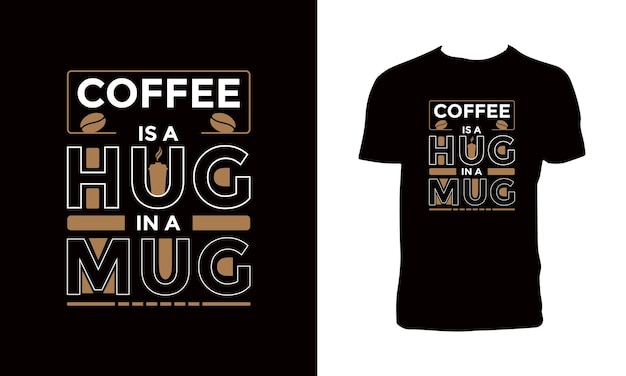 Conception de t-shirt calligraphique de café