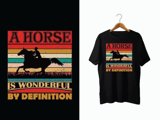 Vecteur conception de t-shirt de cheval