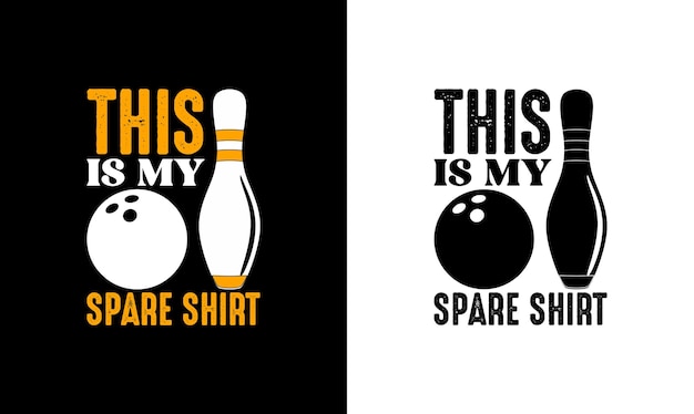 Vecteur conception de t-shirt de citation de bowling, typographie